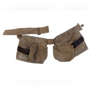 Brown Leather and Canvas Men's Tool Belt